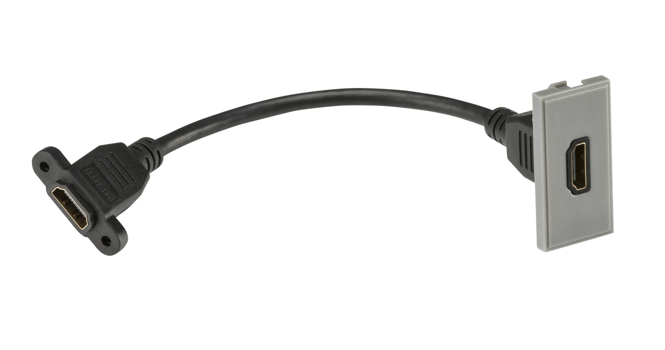 Knightsbridge NETHDMIGY Modular HDMI Outlet - Grey Modules Knightsbridge - Sparks Warehouse