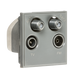Knightsbridge NETQDGY Modular quadplexed SAT1/SAT2/TV/FM DAB Outlet - Grey Screened Modules Knightsbridge - Sparks Warehouse