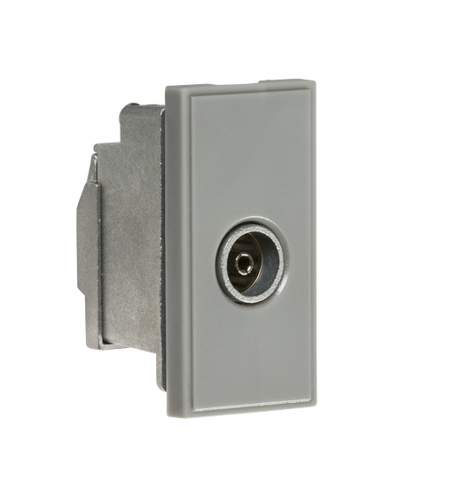 Knightsbridge NETTVSGY Screened TV/FM FEMALE Co-Axial Socket Module - Grey Screened Modules Knightsbridge - Sparks Warehouse