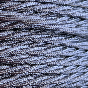 1.5mm Core Decorative Braided Fabric Flex  - 1 Metre Length  - LEAD TWIST