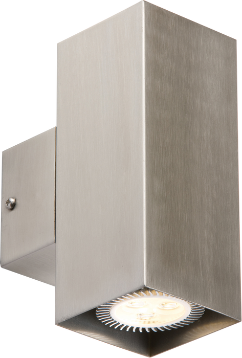 Knightsbridge NH0184SQ 230v IP20 S/Steel  Wall  2x35w Max GU10 Interior Wall Light Knightsbridge - Sparks Warehouse