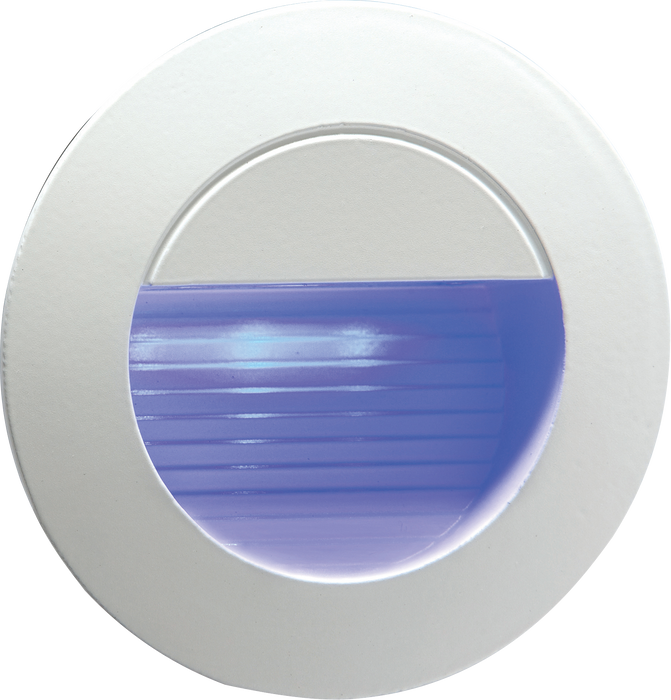 Knightsbridge NH020B 230V Recessed IP54 Round INDOOR/OUTDOOR LED GUIDE/STAIR/Wall Light BLUE LED Outdoor Wall Lights Knightsbridge - Sparks Warehouse
