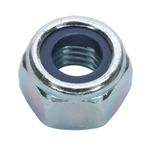 Sealey - NLN10 Nylon Lock Nut M10 Zinc DIN 982 Pack of 100 Consumables Sealey - Sparks Warehouse