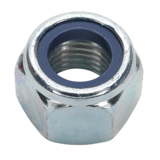 Sealey - NLN16 Nylon Lock Nut M16 Zinc DIN 982 Pack of 25 Consumables Sealey - Sparks Warehouse