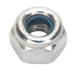Sealey - NLN4 Nylon Lock Nut M4 Zinc DIN 982 Pack of 100 Consumables Sealey - Sparks Warehouse