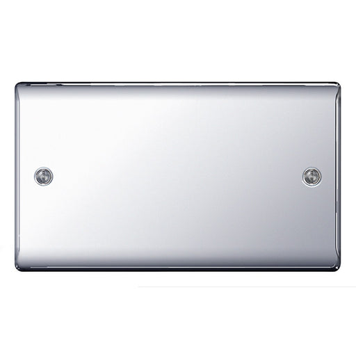BG Nexus NPC95 Polished Chrome 2 Gang Blank Plate - BG - sparks-warehouse