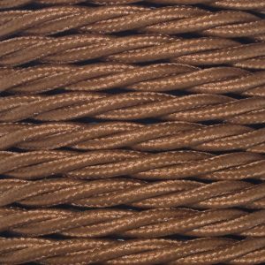 1.5mm Core Decorative Braided Fabric Flex  - 1 Metre Length  - NUTMEG TWIST