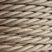 1.5mm Core Decorative Braided Fabric Flex  - 1 Metre Length  - OATMEAL TWIST