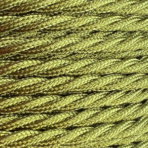 1.5mm Core Decorative Braided Fabric Flex  - 1 Metre Length  - OLIVE GREEN TWIST