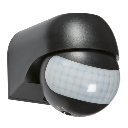 Knightsbridge OS0014B IP44 180° mini PIR Sensor - Black PIR Sensor Knightsbridge - Sparks Warehouse