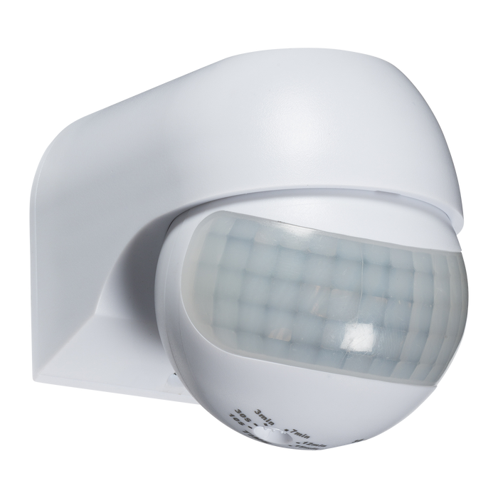 Knightsbridge OS0014 IP44 180° mini PIR Sensor - White PIR Sensor Knightsbridge - Sparks Warehouse