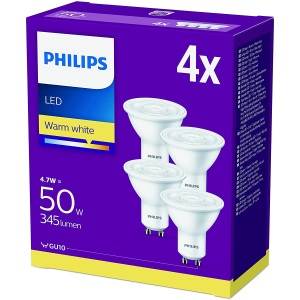 240v 4.7w LED GU10 36° 2700K - Philips - 4 pack LED Lighting Philips - Sparks Warehouse