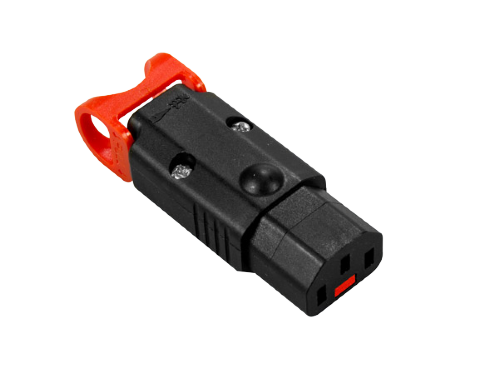Scolmore PA130100BK - C13 IEC Lock® + Rewireable LSZH Connector - Black Essentials Scolmore - Sparks Warehouse