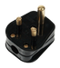 Scolmore PA176 - 5A Round Pin Plug - Black Essentials Scolmore - Sparks Warehouse