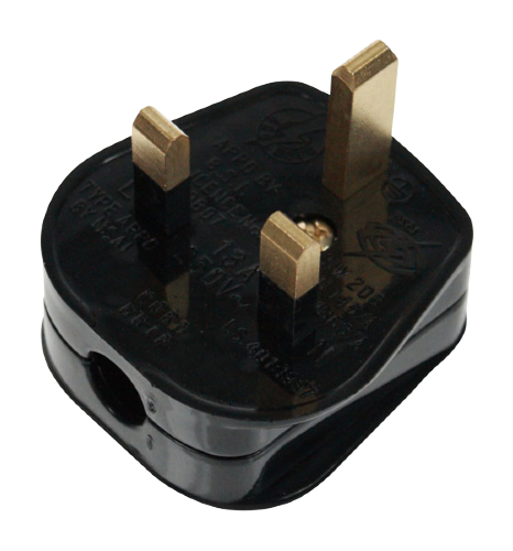 Scolmore PA310 - 13A Resilient Plug Top (13A Fused) Fast Grip - Black Essentials Scolmore - Sparks Warehouse