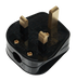 Scolmore PA330 - 13A Resilient Plug Top (13A Fused) Bar Grip - Black Essentials Scolmore - Sparks Warehouse
