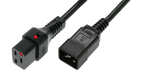 Scolmore PC1286W - C19 IEC Lock® to C20 Plug 3 x 1.50mm 3.0m - Black Essentials Scolmore - Sparks Warehouse