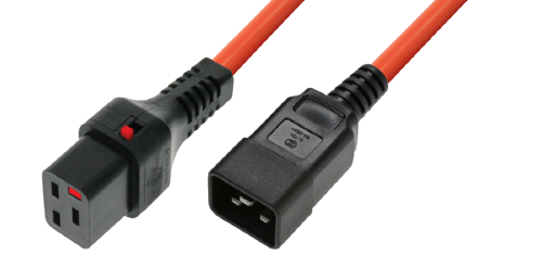 Scolmore PC1293W - C19 IEC Lock® to C20 Plug 3 x 1.50mm 2.0m - Orange Essentials Scolmore - Sparks Warehouse