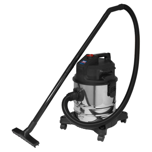 Sealey - Vacuum Cleaner (Low Noise) Wet & Dry 20L 1000W/230V Janitorial, Material Handling & Leisure Sealey - Sparks Warehouse