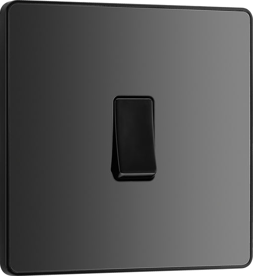 BG Evolve - PCDBC12B - Black Chrome (Black) Single Light Switch, 20A 16AX, 2 Way BG - Evolve - Screwless Black Nickel BG - Sparks Warehouse