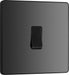 BG Evolve - PCDBC13B - Black Chrome (Black) Single Intermediate Light Switch, 20A 16AX BG - Evolve - Screwless Black Nickel BG - Sparks Warehouse
