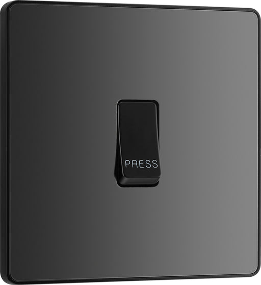 BG Evolve - PCDBC14B - Black Chrome (Black) Single Press Switch, 10A BG - Evolve - Screwless Black Nickel BG - Sparks Warehouse