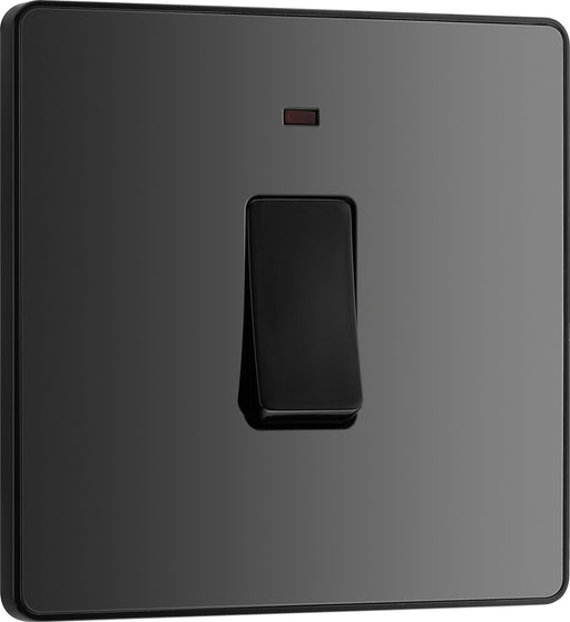 BG Evolve - PCDBC31B - Black Chrome (Black) 20A Switch, Double Pole With Power LED Indicator BG - Evolve - Screwless Black Nickel BG - Sparks Warehouse