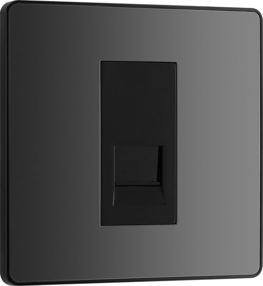 BG Evolve - PCDBCBTM1B - Black Chrome ( (Black) Single Master Telephone Socket BG - Evolve - Screwless Black Nickel BG - Sparks Warehouse