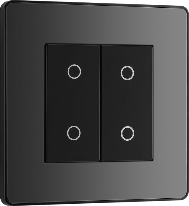 BG Evolve - PCDBCTDM2B - Black Chrome (Black) 200W Double Touch Dimmer Switch, 2-Way Master BG - Evolve - Screwless Black Nickel BG - Sparks Warehouse