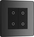BG Evolve - PCDBCTDS2B - Black Chrome (Black) 200W Double Touch Dimmer Switch, 2-Way Secondary BG - Evolve - Screwless Black Nickel BG - Sparks Warehouse