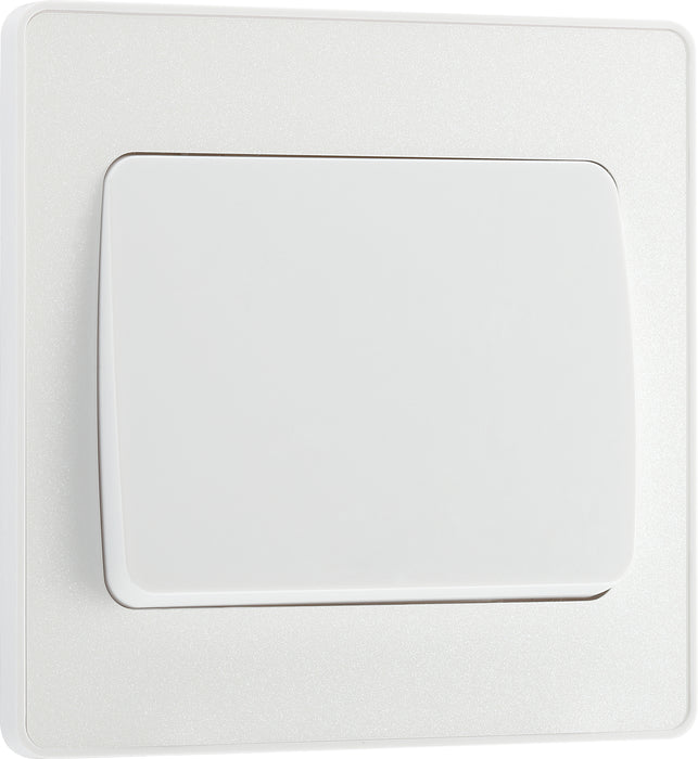 BG Evolve - PCDCL12WW - Pearlescent White (White) Single Light Switch, 20A 16AX, 2 Way, Wide Rocker BG - Evolve - Screwless Pearl White BG - Sparks Warehouse