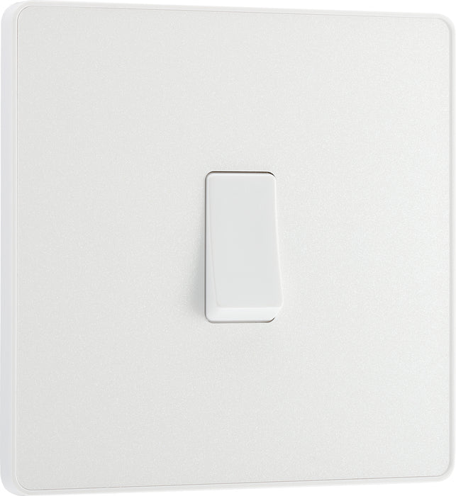 BG Evolve - PCDCL12W - Pearlescent White (White) Single Light Switch, 20A 16AX, 2 Way BG - Evolve - Screwless Pearl White BG - Sparks Warehouse
