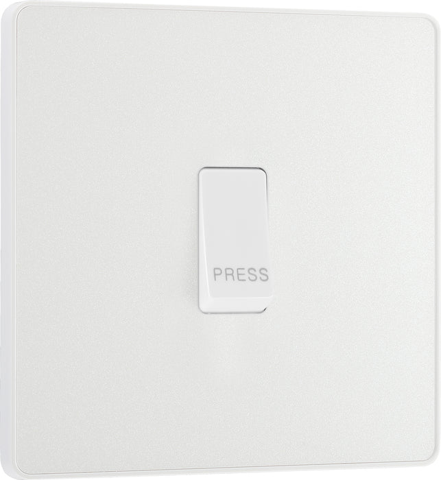 BG Evolve - PCDCL14W - Pearlescent White (White) Single Press Switch, 10A BG - Evolve - Screwless Pearl White BG - Sparks Warehouse