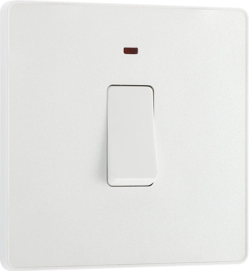 BG Evolve - PCDCL31W - Pearlescent White (White) 20A Switch, Double Pole With Power LED Indicator BG - Evolve - Screwless Pearl White BG - Sparks Warehouse