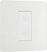 BG Evolve - PCDCLTDS1W - Pearlescent White (White) 200W Single Touch Dimmer Switch, 2-Way Secondary BG - Evolve - Screwless Pearl White BG - Sparks Warehouse
