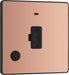 BG Evolve - PCDCP54B - Polished Copper (Black) Unswitched 13A Fused Connection Unit With Power LED Indicator, And Flex Outlet BG - Evolve - Screwless Polished Copper BG - Sparks Warehouse