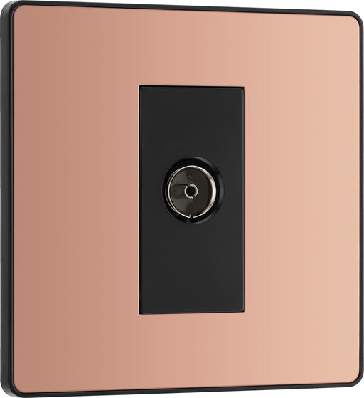 BG Evolve - PCDCP60B - Polished Copper (Black) Single Socket For TV OR FM Co-Axial AERIAL Connection BG - Evolve - Screwless Polished Copper BG - Sparks Warehouse