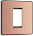 BG Evolve - PCDCPEMS1B - Polished Copper (Black) Single Euro Module Front Plate (25 X 50) BG - Evolve - Screwless Polished Copper BG - Sparks Warehouse