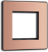 BG Evolve - PCDCPEMS2B - Polished Copper (Black) Twin Euro Module Apeture Single Front Plate (50 X 50) BG - Evolve - Screwless Polished Copper BG - Sparks Warehouse