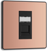 BG Evolve - PCDCPRJ451B - Polished Copper (Black) Single RJ45 Telephone Socket BG - Evolve - Screwless Polished Copper BG - Sparks Warehouse