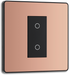BG Evolve - PCDCPTDM1B - Polished Copper (Black) 200W Single Touch Dimmer Switch, 2-Way Master BG - Evolve - Screwless Polished Copper BG - Sparks Warehouse