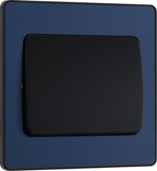 BG Evolve - PCDDB12WB - Matt Blue (Black) Single Light Switch, 20A 16AX, 2 Way, Wide Rocker BG - Evolve - Screwless Matt Blue BG - Sparks Warehouse