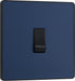 BG Evolve - PCDDB14B - Matt Blue (Black) Single Press Switch, 10A BG - Evolve - Screwless Matt Blue BG - Sparks Warehouse