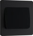 BG Evolve - PCDMB12WB - Matt Black (Black) Single Light Switch, 20A 16AX, 2 Way, Wide Rocker BG - Evolve - Screwless Matt Black BG - Sparks Warehouse