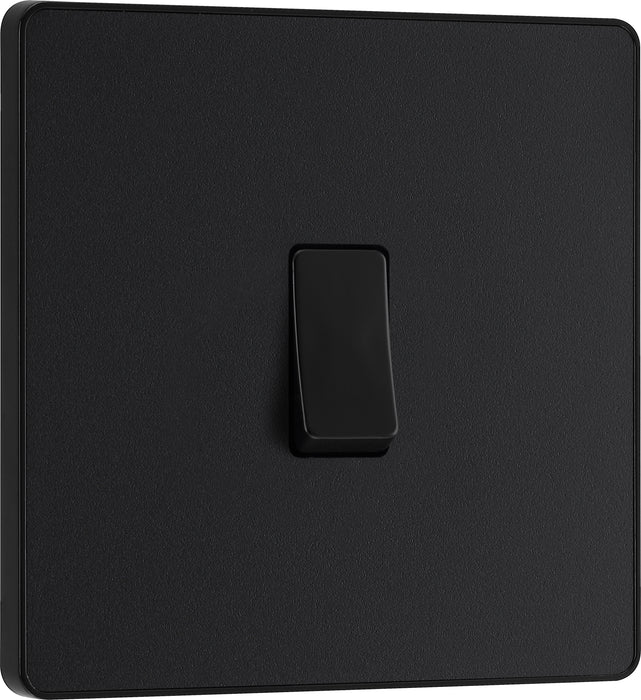 BG Evolve - PCDMB13B - Matt Black (Black) Single Intermediate Light Switch, 20A 16AX BG - Evolve - Screwless Matt Black BG - Sparks Warehouse