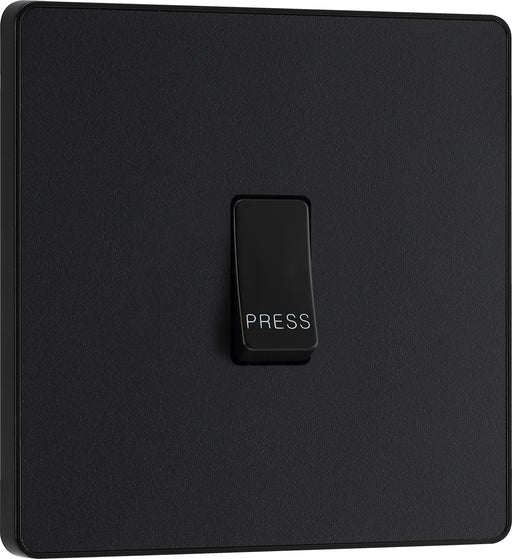 BG Evolve - PCDMB14B - Matt Black (Black) Single Press Switch, 10A BG - Evolve - Screwless Matt Black BG - Sparks Warehouse