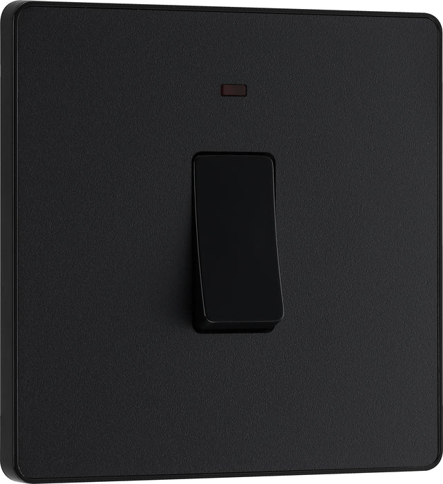 BG Evolve - PCDMB31B - Matt Black (Black) 20A Switch, Double Pole With Power LED Indicator BG - Evolve - Screwless Matt Black BG - Sparks Warehouse