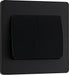 BG Evolve - PCDMB42WB - Matt Black (Black) Double Light Switch, 20A 16AX, 2 Way, Wide Rocker BG - Evolve - Screwless Matt Black BG - Sparks Warehouse
