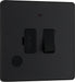 BG Evolve - PCDMB52B - Matt Black (Black) Switched 13A Fused Connection Unit With Power LED Indicator, And Flex Outlet BG - Evolve - Screwless Matt Black BG - Sparks Warehouse