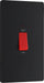 BG Evolve - PCDMB72B - Matt Black (Black) 45A Rectangular Switch, Double Pole With LED Power Indicator BG - Evolve - Screwless Matt Black BG - Sparks Warehouse